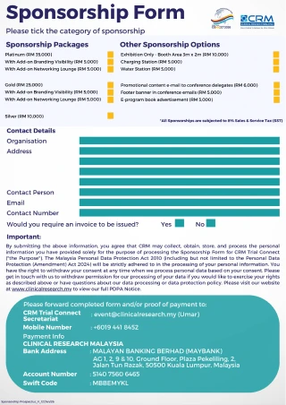 Sponsorship Prospectus Form Preview